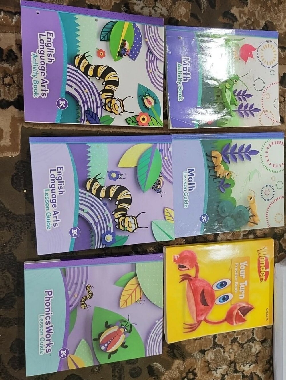 K12 Kindergarten Homeschool Curriculum Workbooks Lot Math ELA Phonics Wonders